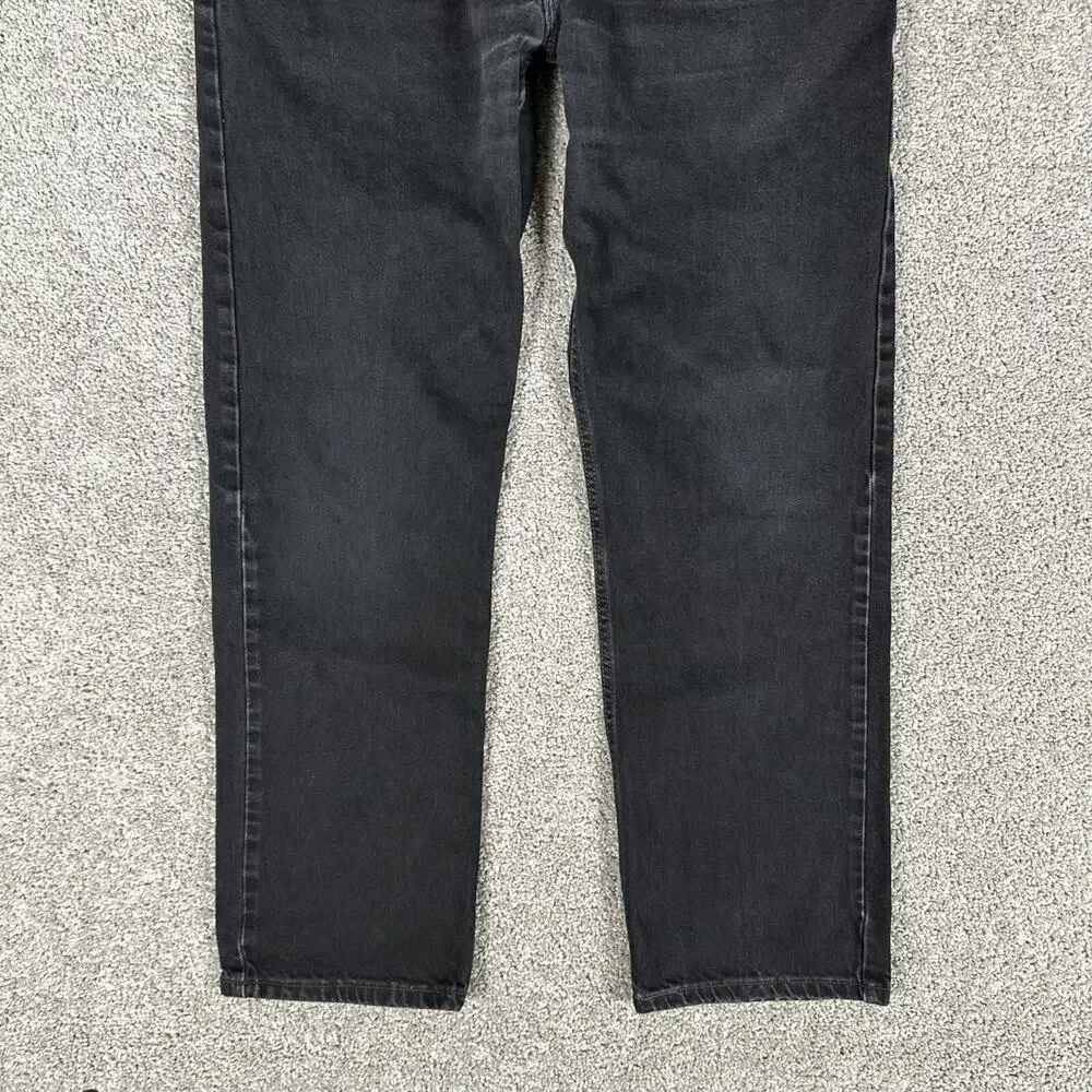 Vtg Levis 505 Jeans Mens 34x30* Dark Black Straight Leg Denim Y2K (Tag 36x32)